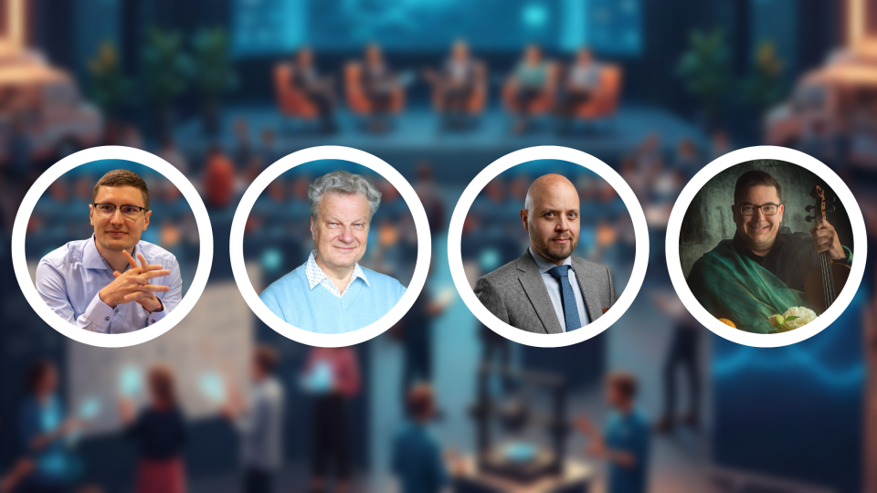 vasemmalta Anton Ylikallio, Jari Muikku, Herkko Hietanen ja Max Savikangas