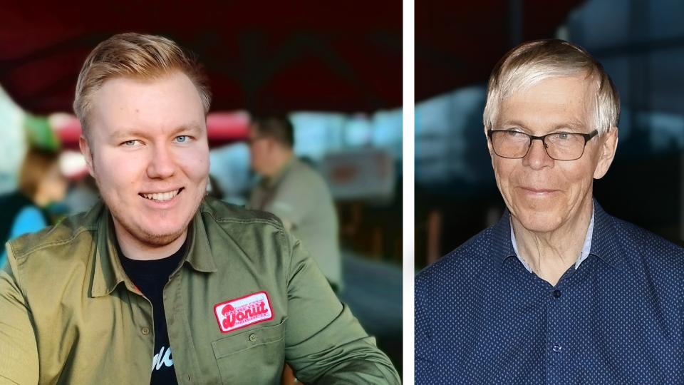 Kuvassa vasemmalla Kimmo Kärkkäinen ja oikealla Yrjö Perkkiö