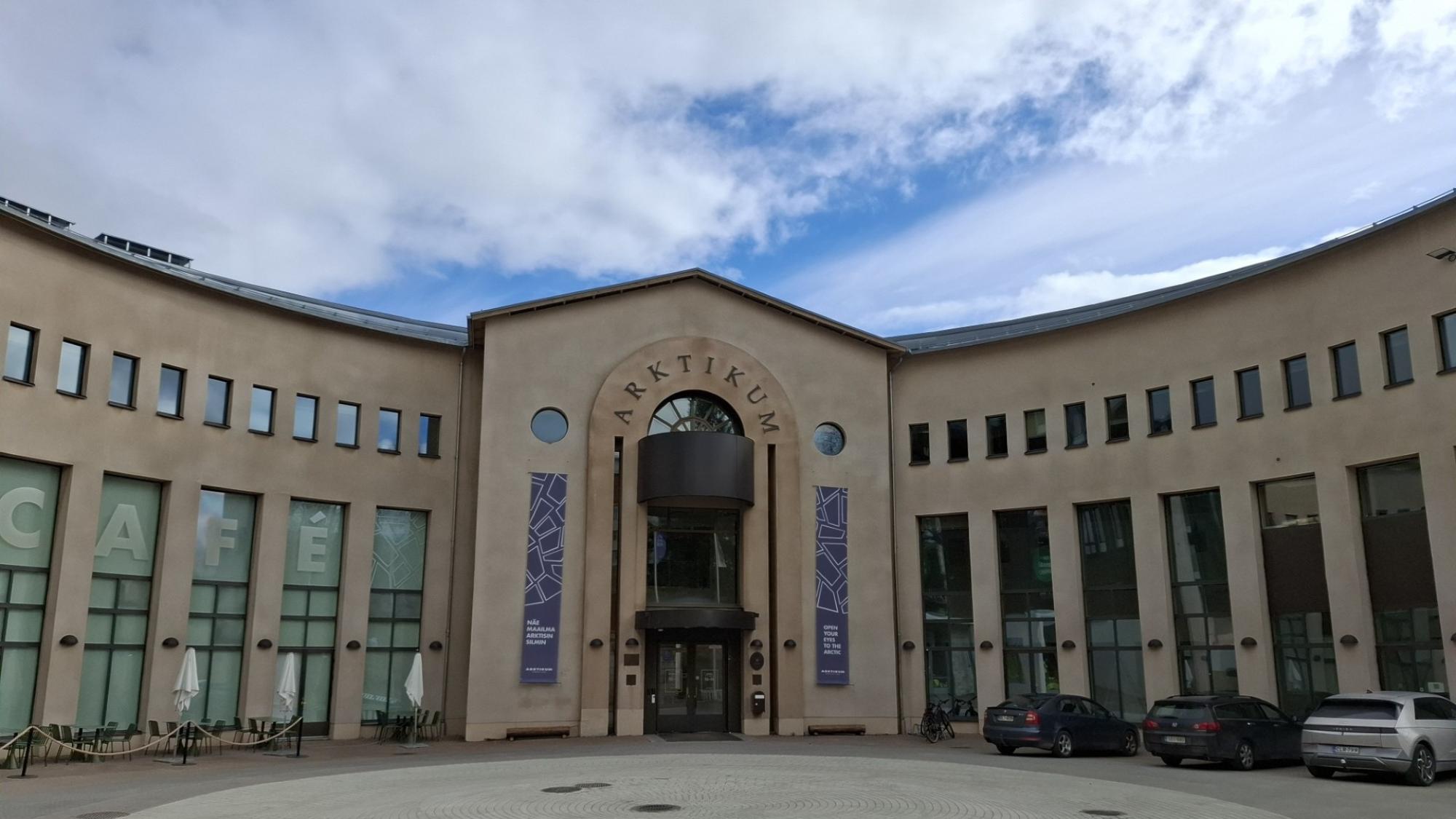 A classic style modern building facade of Lapland’s Arctic Centre in Rovaniemi Artikum