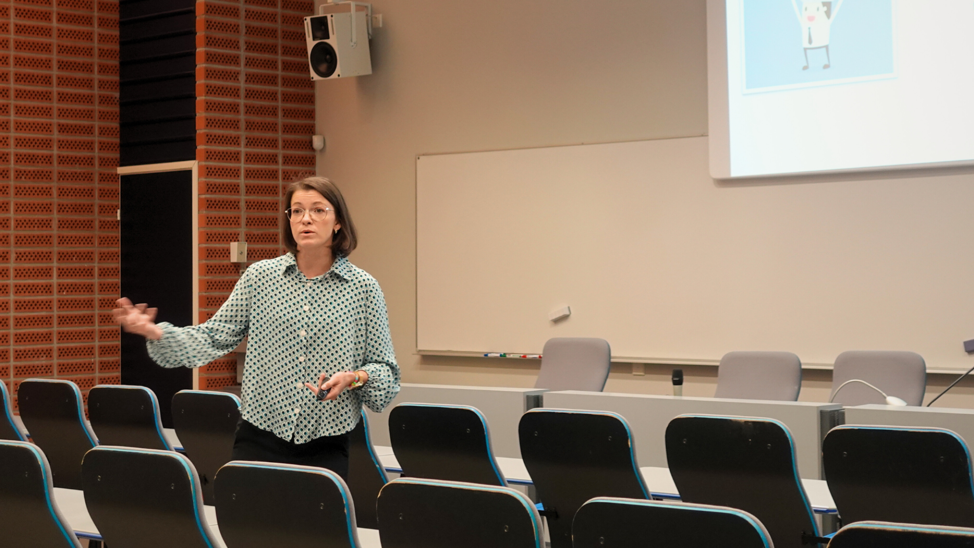 Assistant Professor Irina Atkova giving her demonstration lecture.