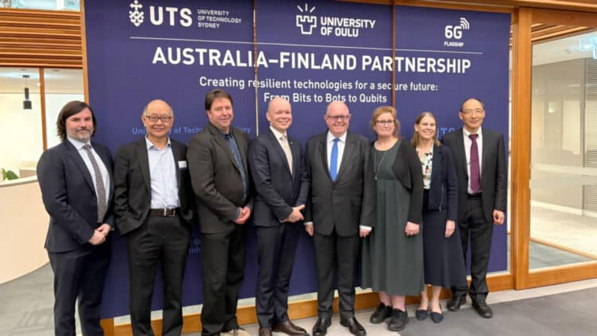 The University of Oulu and the University of Technology Sydney (UTS) have signed a Memorandum of Understanding to advance joint research in future communication technologies.