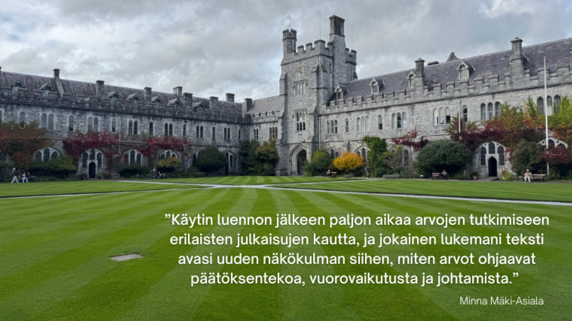 University College Cork and quote