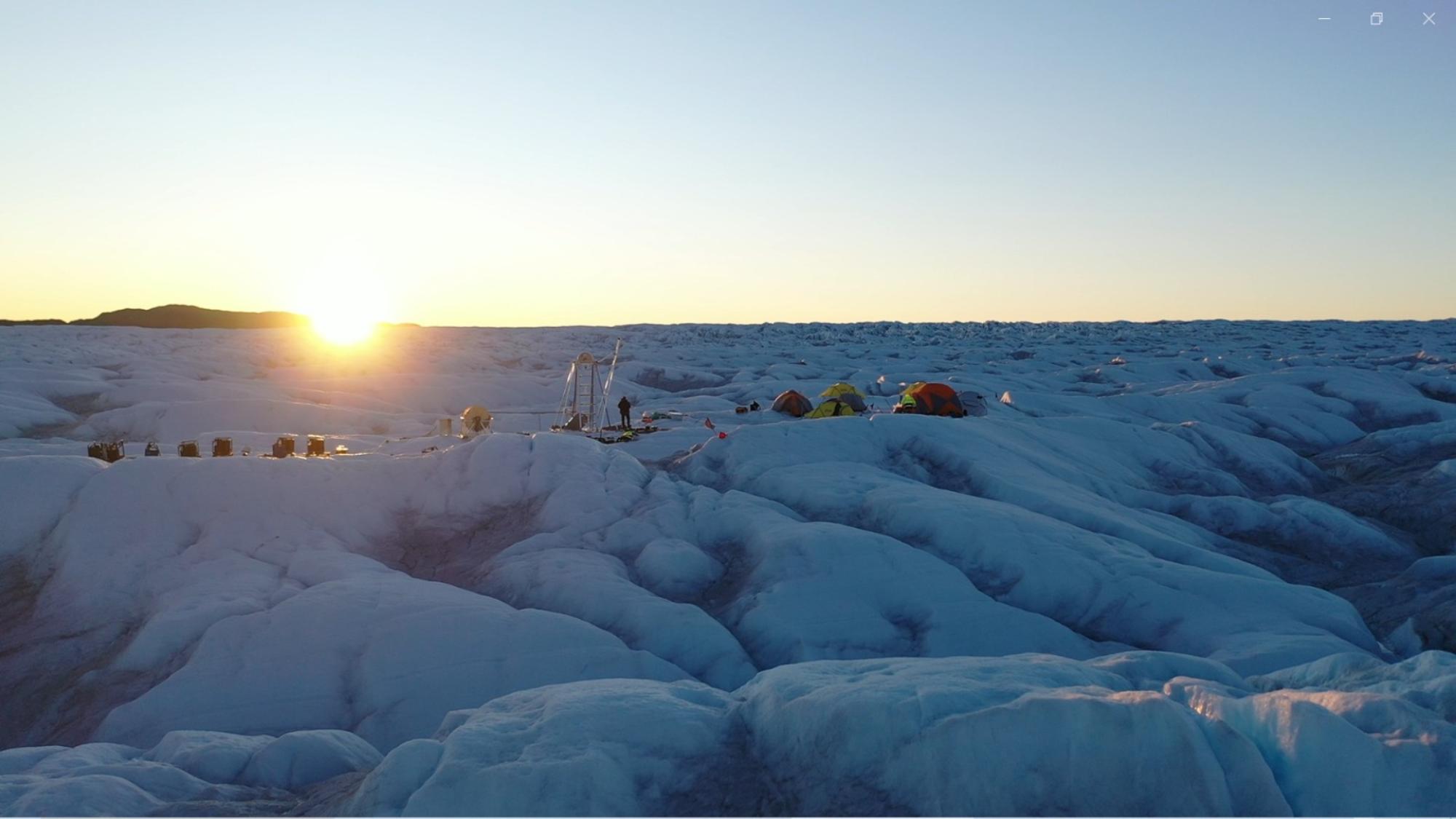 Greenland ice sheet and tents