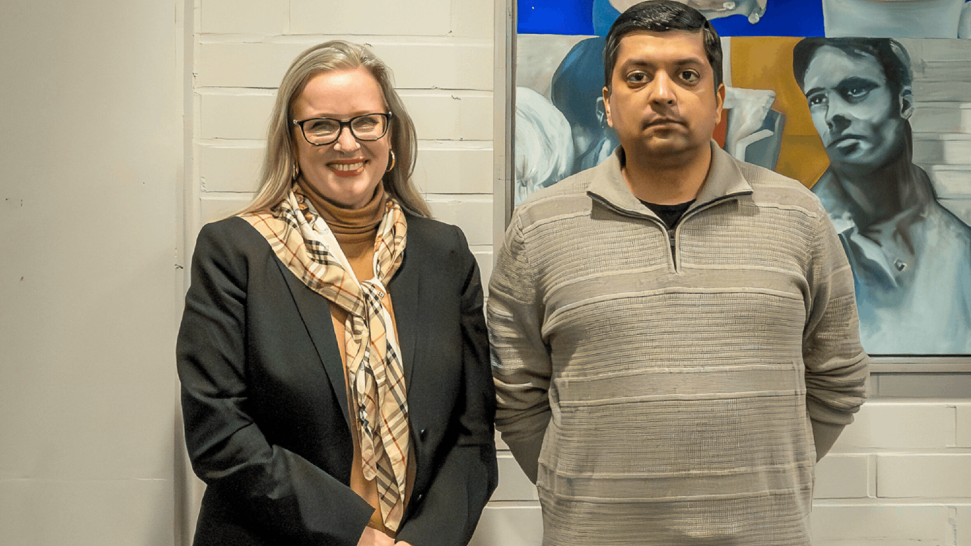 Guest lecturer Professor Maria Elo and Dr Ahmad Arslan.