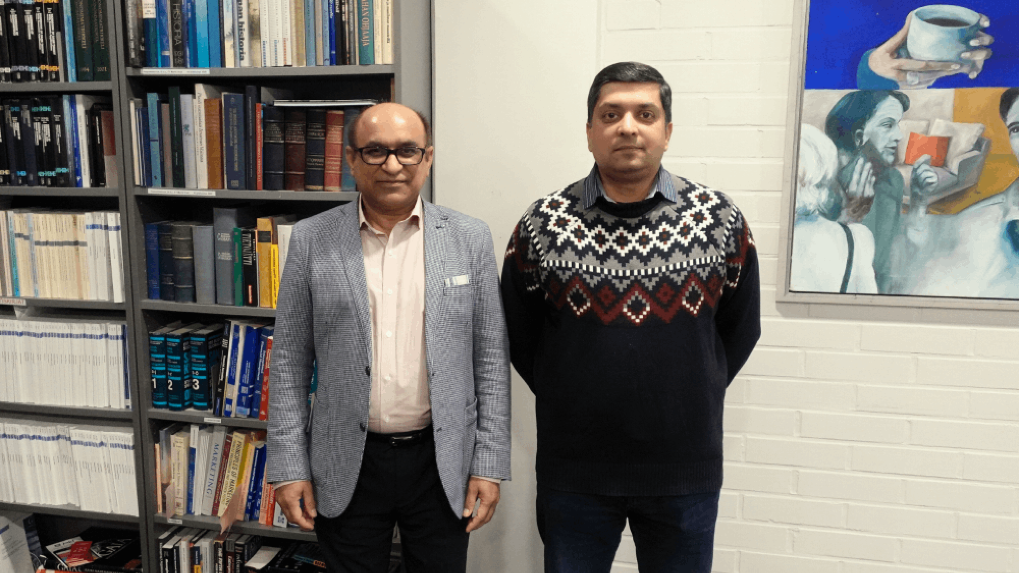Guest lecturer Professor Zaheer Khan and Dr. Ahmad Arslan.