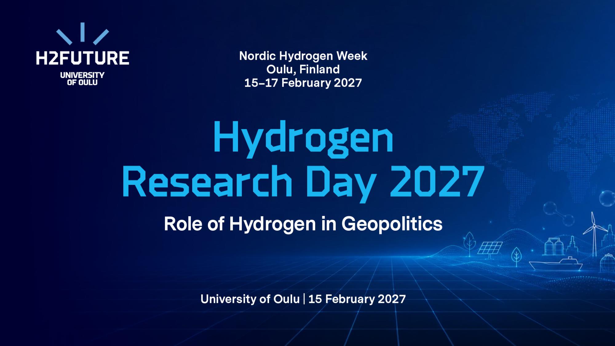 Hydrogen Research Day 2027: Role of hydrogen in geopolitics ...