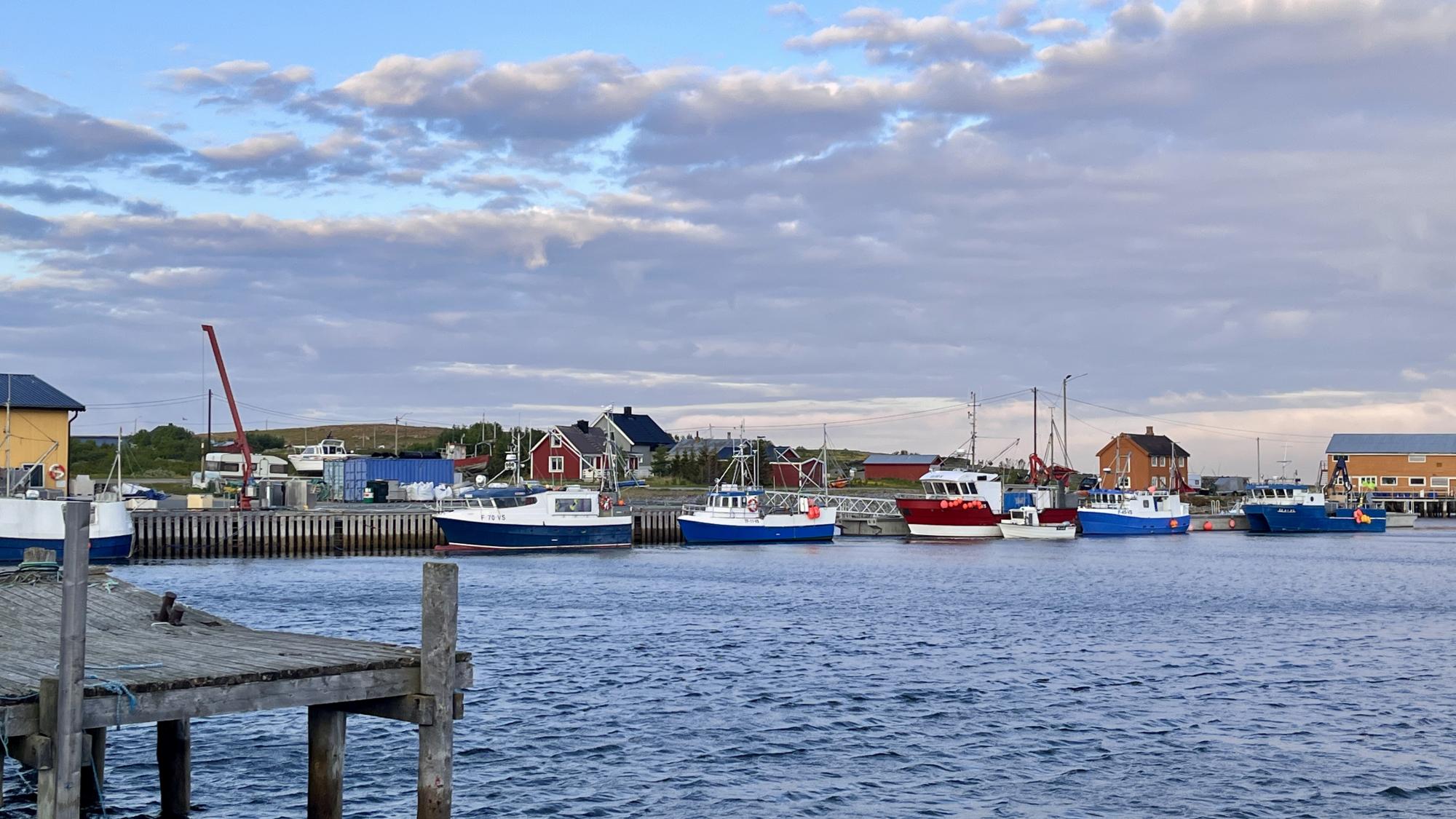 Harbour in fishing village in eastern Finnmark.