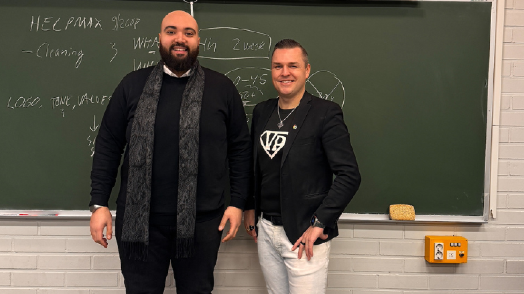 Course coordinator Omar Mohammed and guest Juha Ahola.