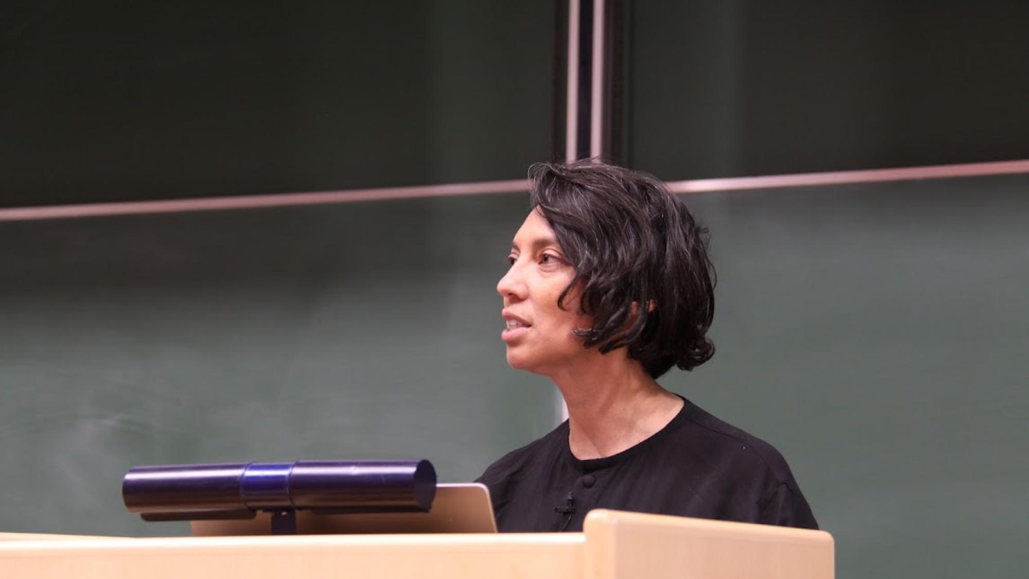 Joanne Peers at her doctoral dissertation