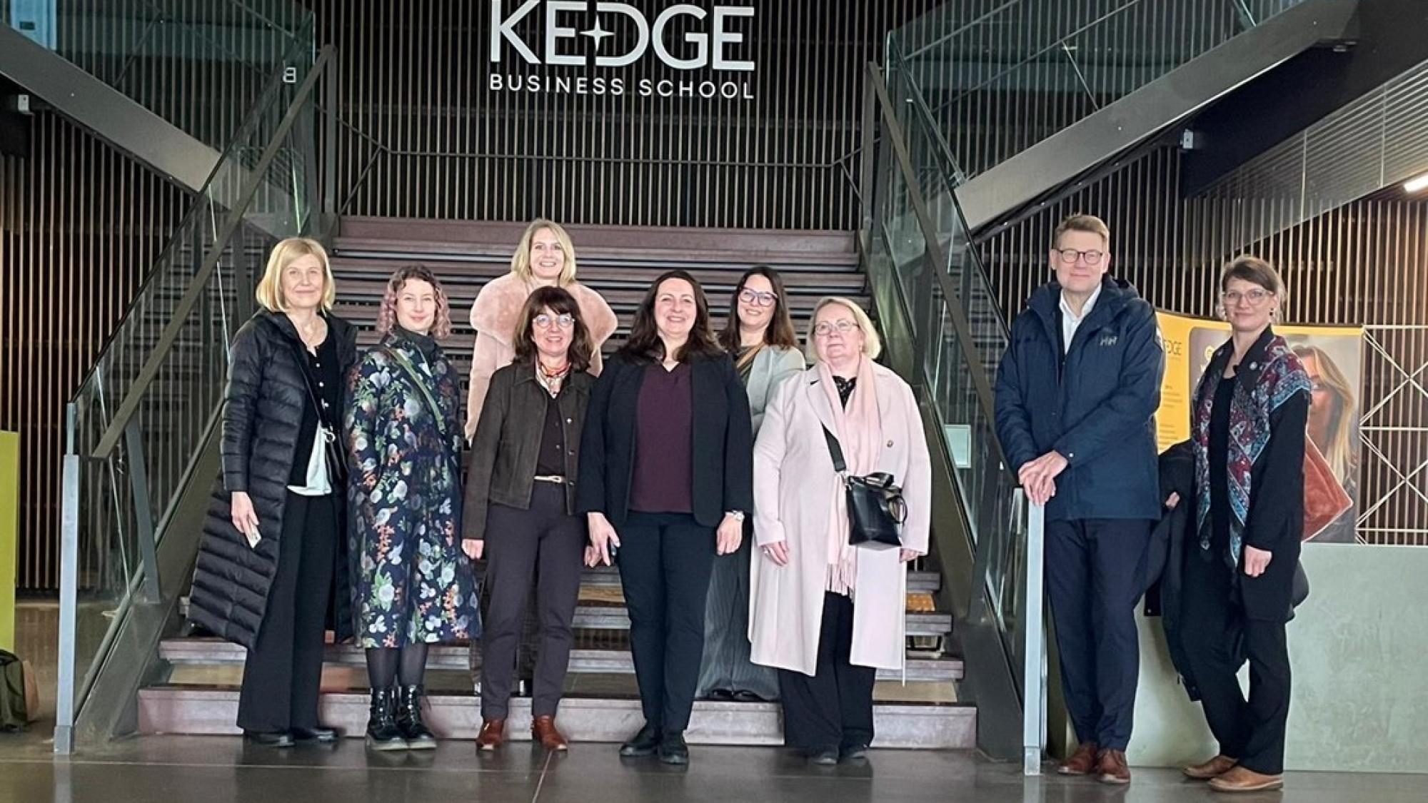 OBS delegation pictured with KEDGE Business School representatives.