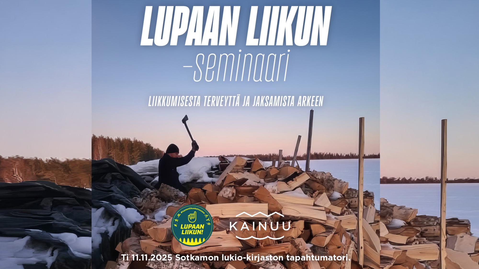 Lupaan liikun -seminaari Sotkamon lukiolla 11.11. – pääpuhujana UKK-instituutin johtaja Tommi Vasankari