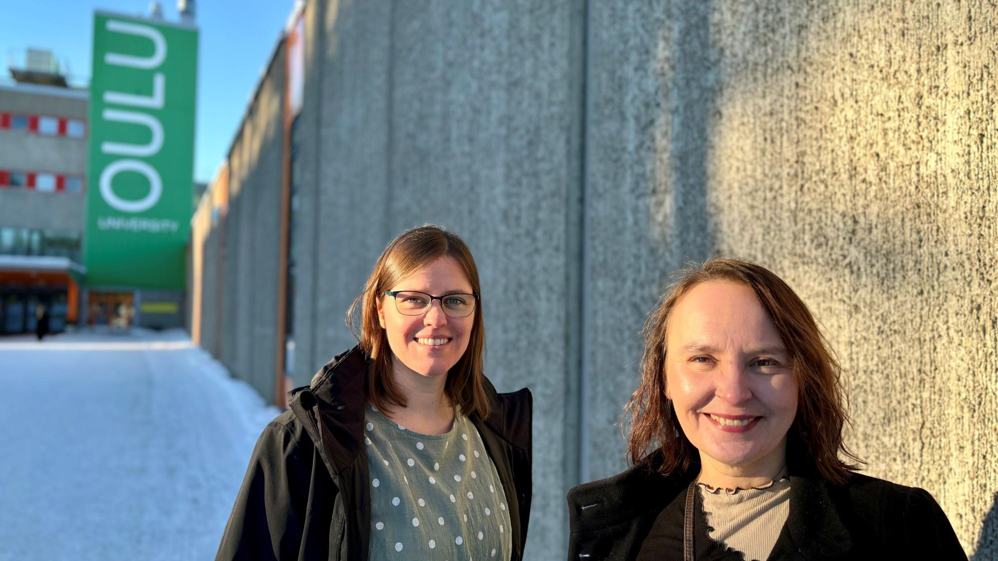 SUSA project manager Corinna Uhr at the University of Oulu with project leader Minna Isomursu from the University of Oulu.