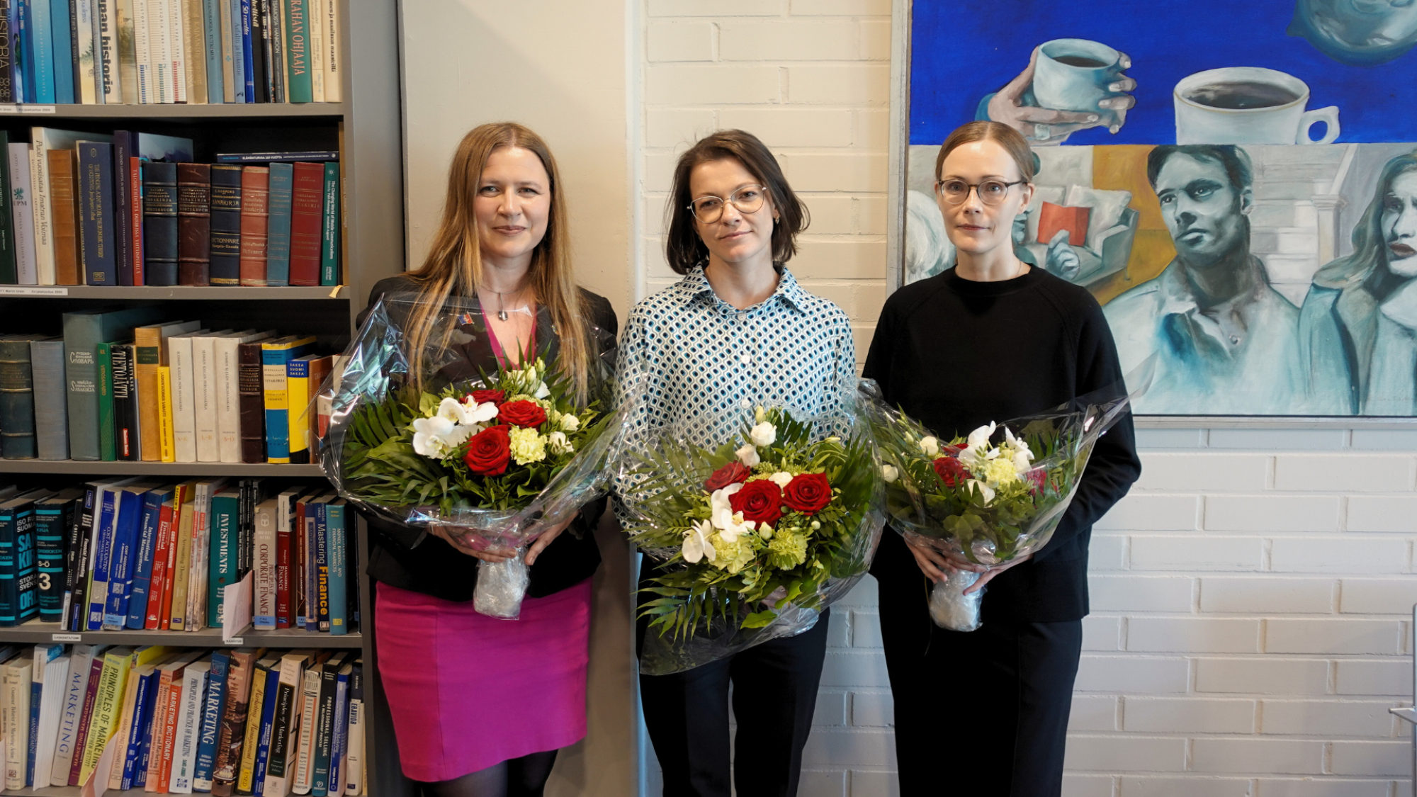 Photo of OBS' new adjunct professors: Alexandra Middleton, Irina Atkova, and Tuula Lehtimäki.