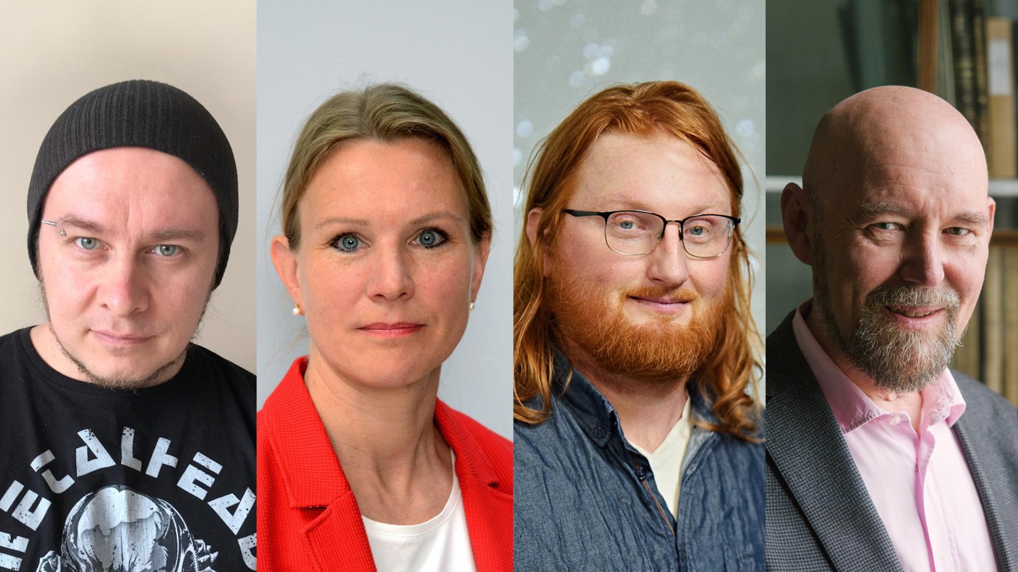 Mikko Tuomi, Hilppa Gregow, Aku Venhola, Esko Valtaoja.