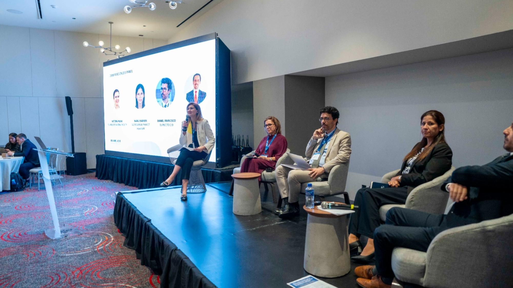 Panel discussion at Regional AML/CFT conference on virtual assets in Mexico City.