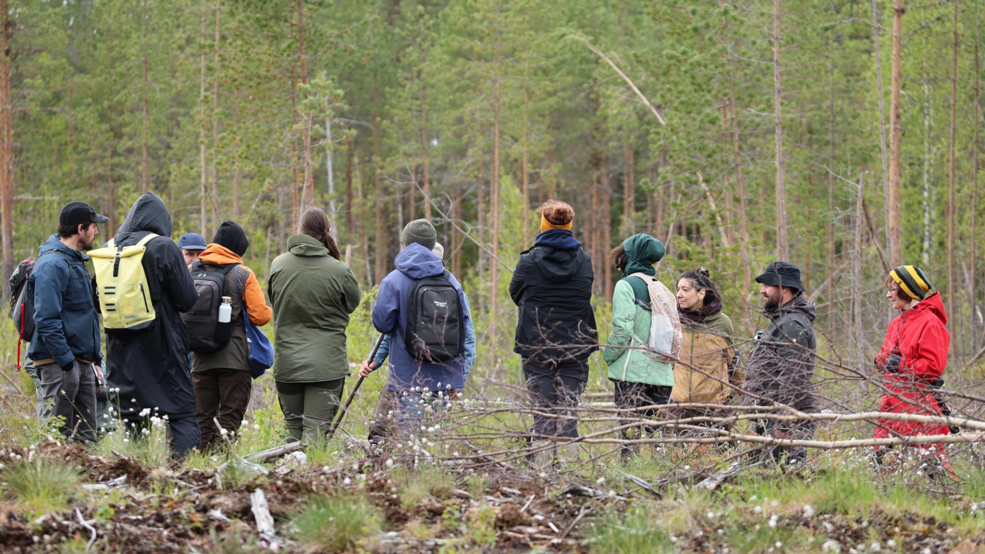 A photo by Dominika Bujnakova of the workshop participants in a forest